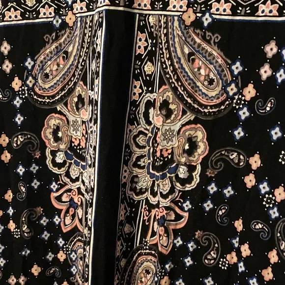 Premise Black and Pink Paisley Midi Dress - Picture 3 of 3